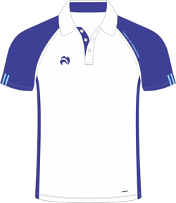 Henselite Choice of Champions Polo Shirt Dark Blue/Sky Blue Trim
